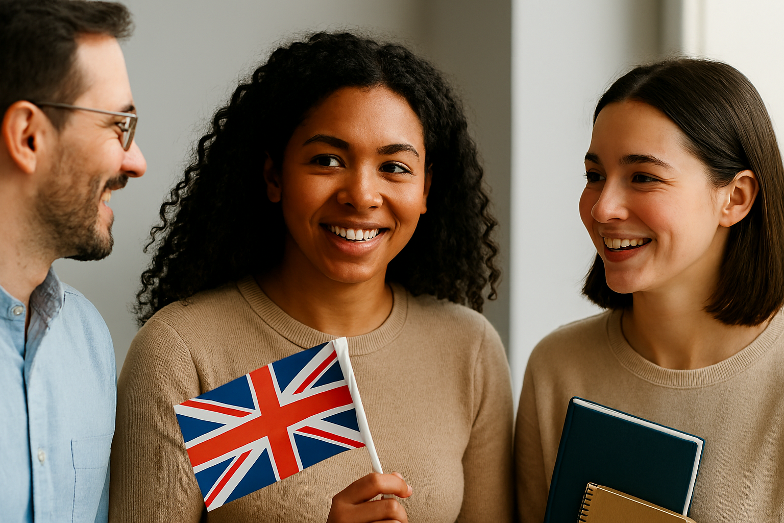 Pessoas a falar inglês